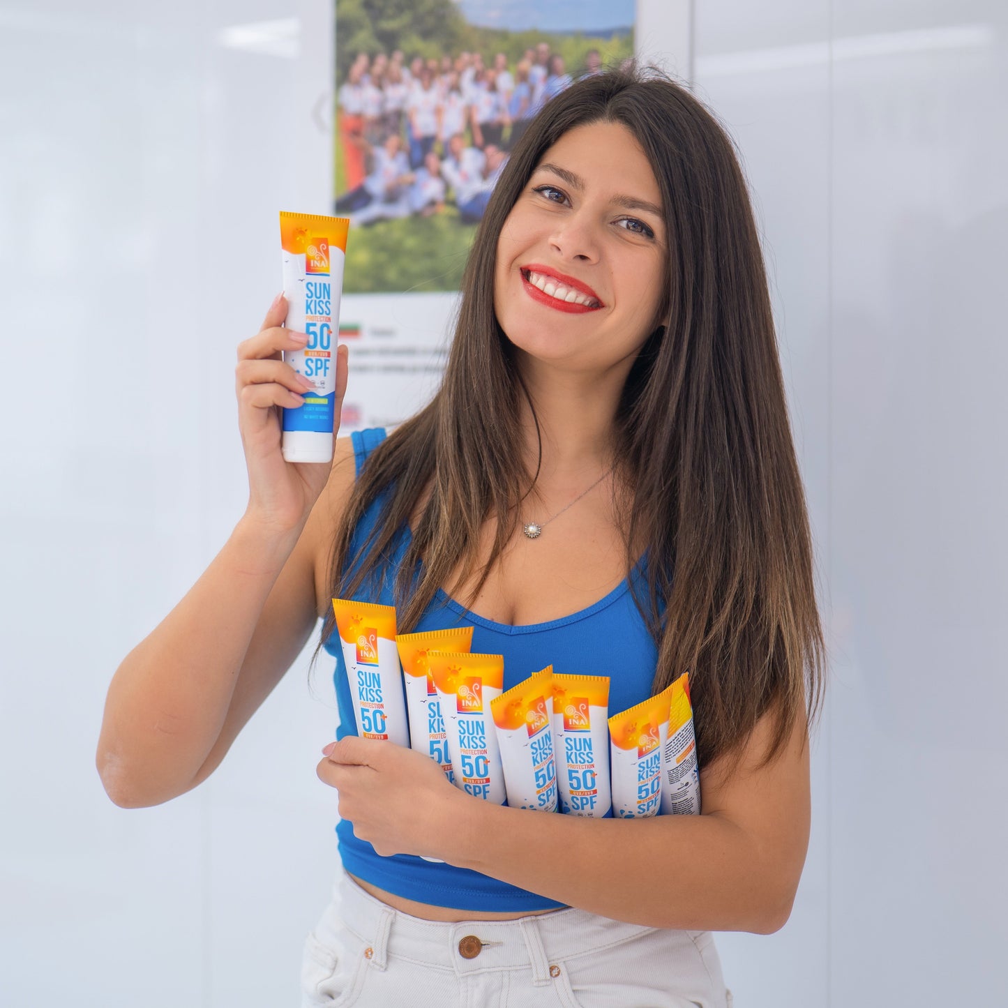 Familjepaket för solskydd - 2+1 Naturlig solkräm för ansikte och kropp SPF 50+ med ekologisk vit gran