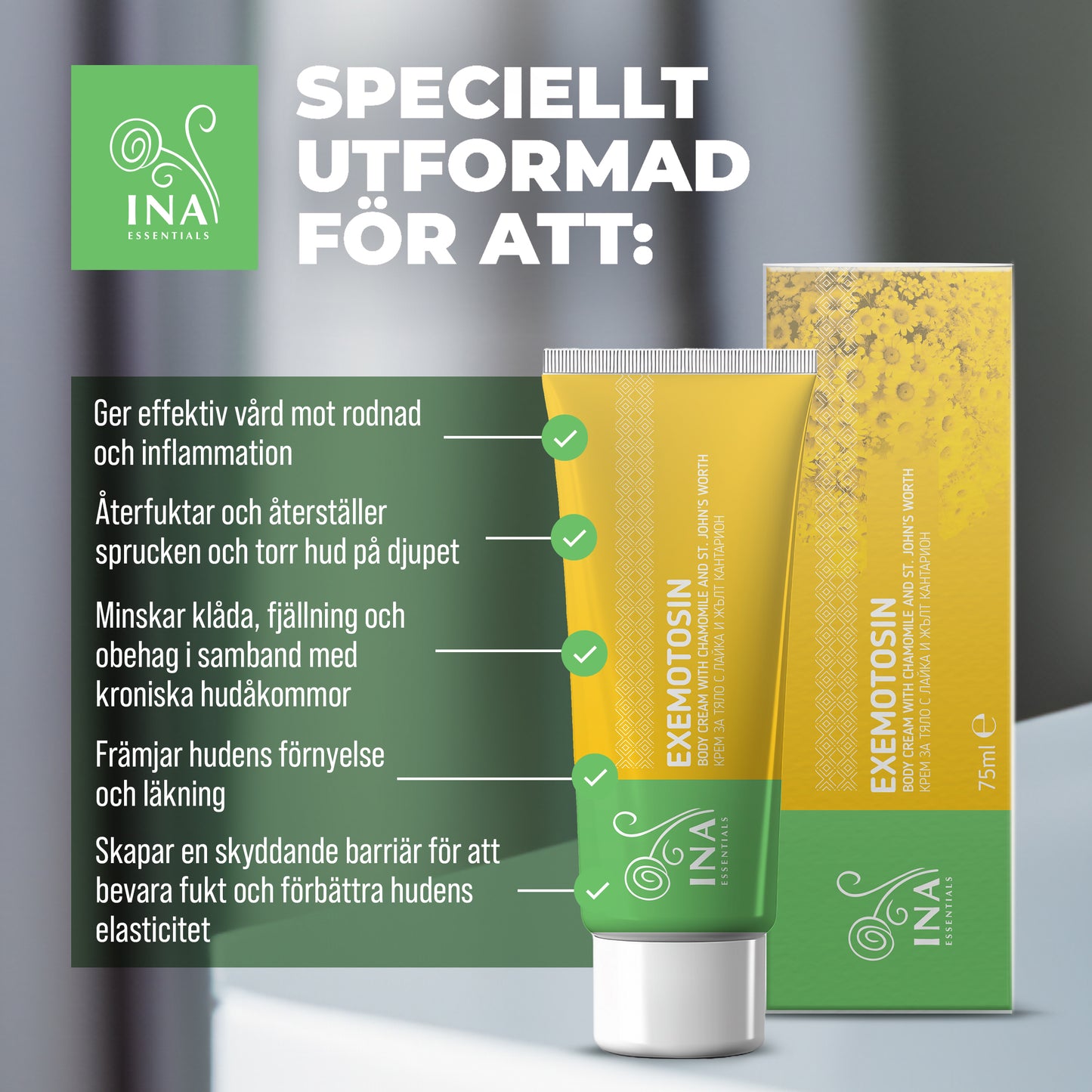 Kräm mot Eksem, Psoriasis och Irriterad hud