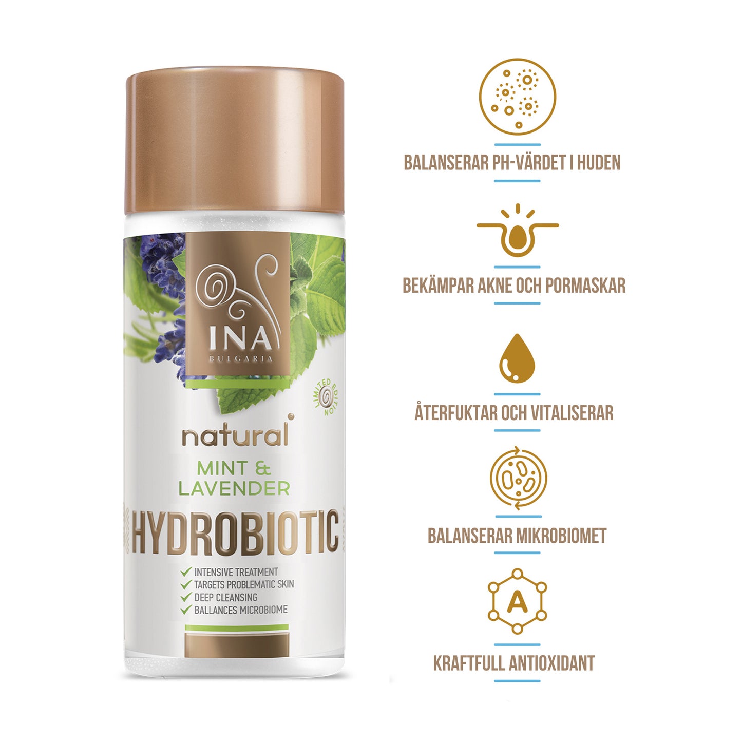 Hydrobiotic - Lavendel och Mynta - intensivvård för Akne