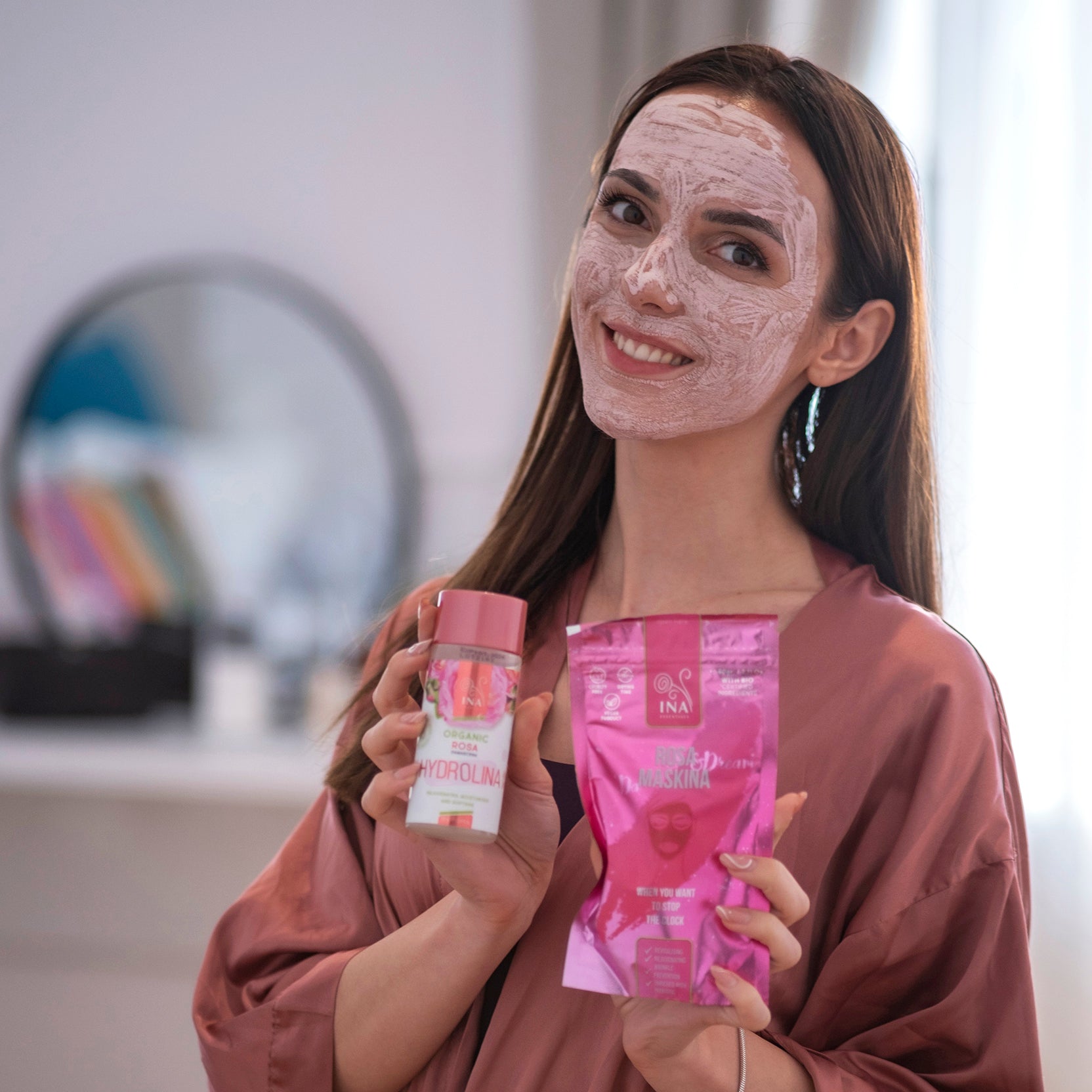 Ansiktsmask - Ros Maskina - intensivvård för Mogen och Torr hud