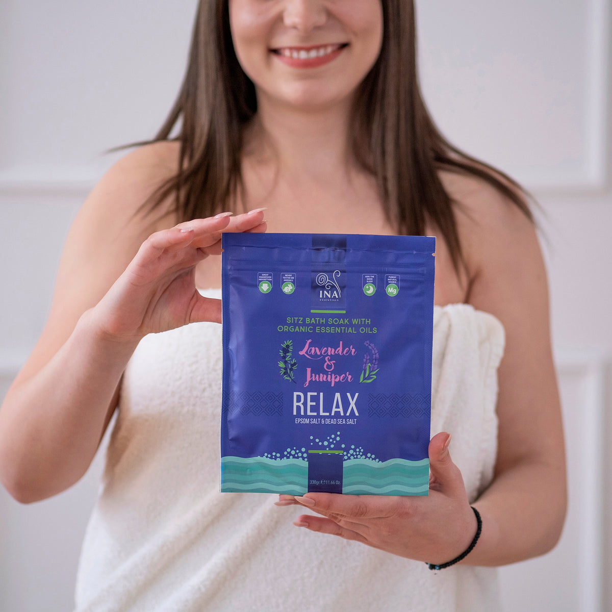 Relax - Badsalt med Lavendel och Enbär för Avslappning och Stressminskning