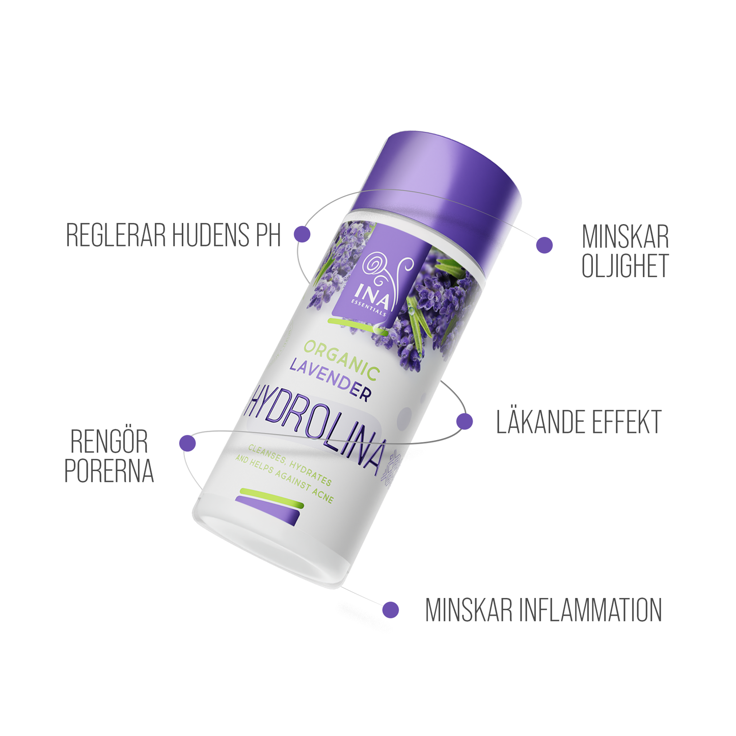 3x Lavendel Hydrolina för Akne