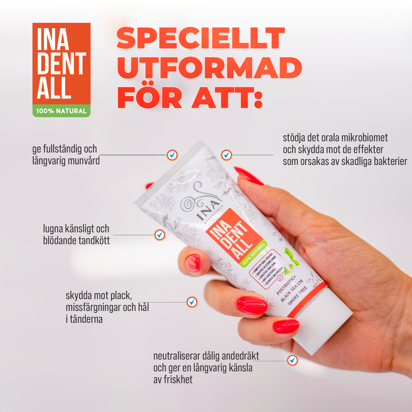 Köp 3 Ina Dent-All-tandkrämer, få 1 Perukbuske-munvatten gratis