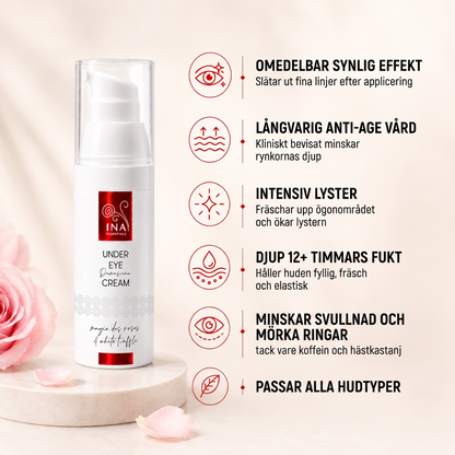 Premium Anti-Age Ögonkräm med Ros - Köp 2, Få 1 Gratis