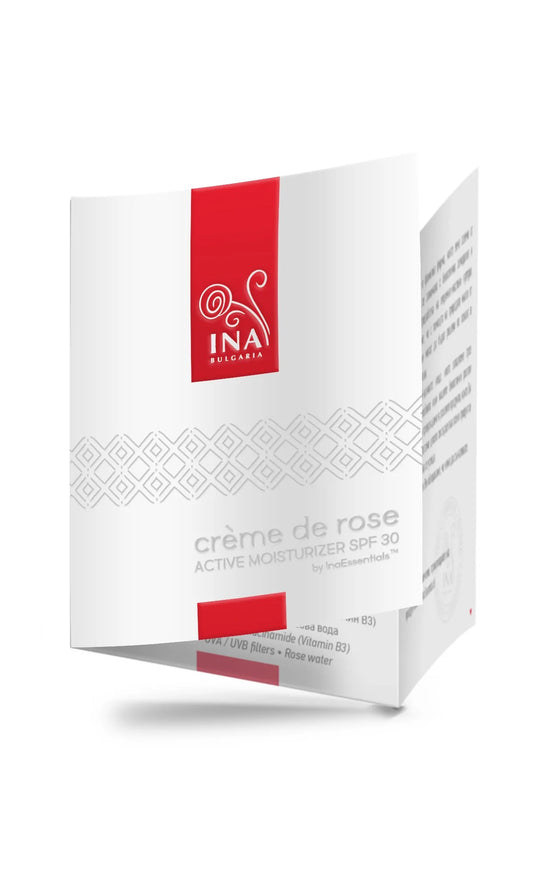 Crème de rose - Active Moisturizer SPF 30 with Bio Rose Oil, 2ml InaEssentials.UK 