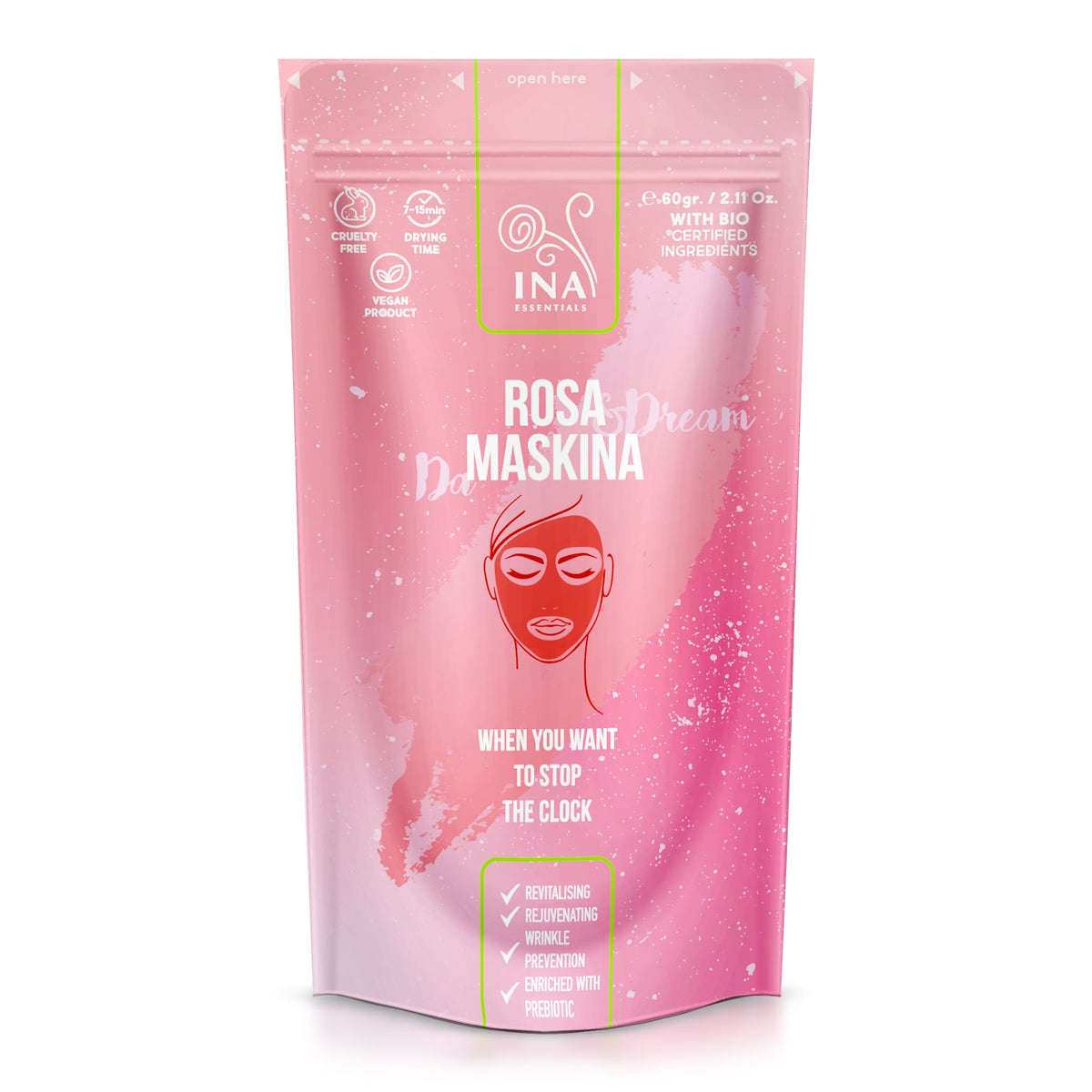 Ros Maskina - för NORMAL till MOGEN hud (60g) InaEssentials.UK 
